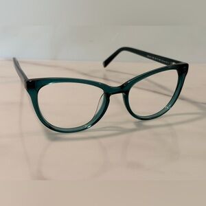 Warby Parker Eyeglasses Shea N 728 Peacock Green Cat Eye Frame 50 17 140 Glasses
